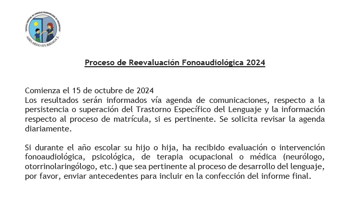 proceso de reevaluacion fonoaudiologica 2024